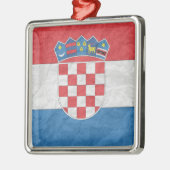 Kroatische vlag metalen ornament (Links)