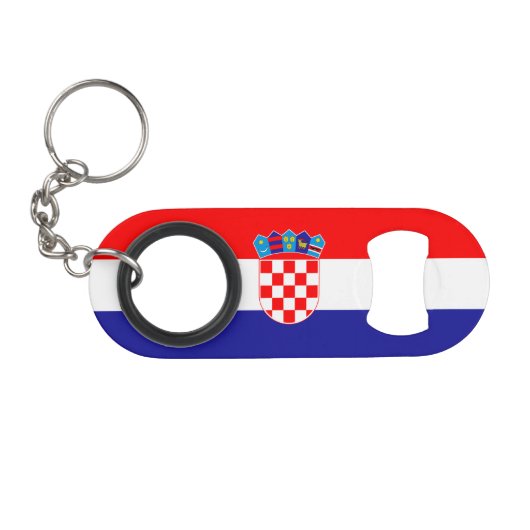 Kroatische vlag mini flessenopener (Voorkant (Horizontaal))