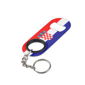 Kroatische vlag mini flessenopener (Achterkant Gekanteld)