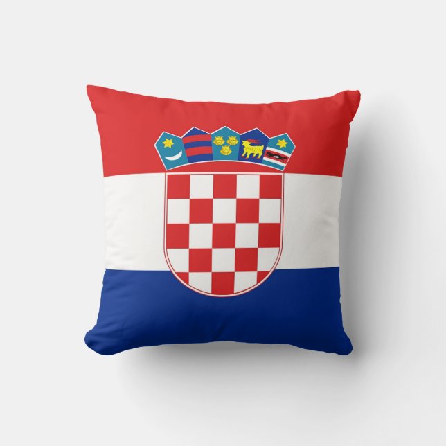 Kroatische vlag op Amerikaanse MoJo Pillow Kussen (Voorkant)