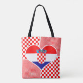 Kroatische vlag op het Hart College met controleur Tote Bag (Achterkant)
