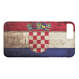 Kroatische vlag op oude houten graan Case-Mate iPhone case