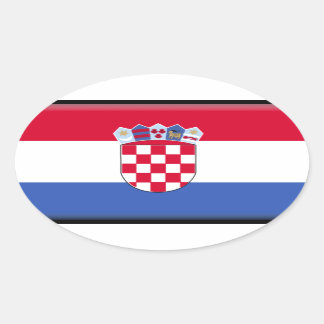 Kroatische vlag ovale sticker