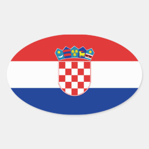 Kroatische vlag ovale sticker