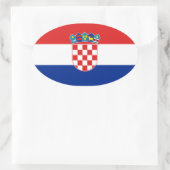 Kroatische vlag ovale sticker (Tas)
