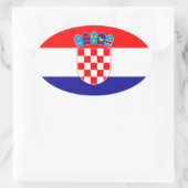 Kroatische vlag ovale sticker (Tas)