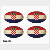 Kroatische vlag ovale sticker (Vel)