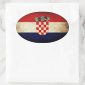 Kroatische vlag ovale sticker (Tas)
