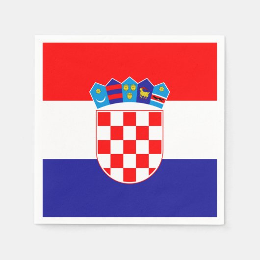 Kroatische vlag Papier servet (Voorkant)