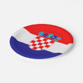 Kroatische vlag papieren bordje (Gekanteld)