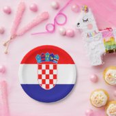 Kroatische vlag papieren bordje (Feest)