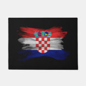 Kroatische vlag penseelstreek, nationale vlag deurmat (Voorkant)