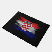 Kroatische vlag penseelstreek, nationale vlag deurmat (Schuin)