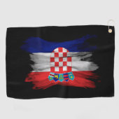 Kroatische vlag penseelstreek, nationale vlag golfhanddoek (Horizontaal)