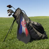 Kroatische vlag penseelstreek, nationale vlag golfhanddoek (Groen)