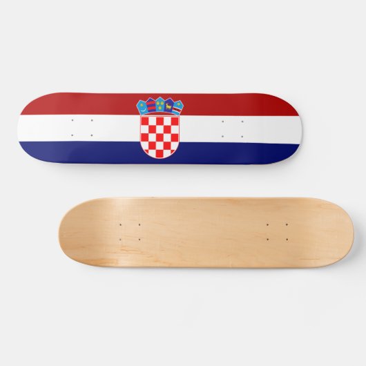 Kroatische vlag persoonlijk skateboard (Horizontaal)