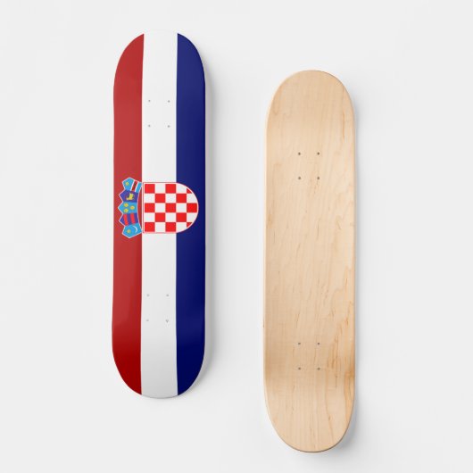 Kroatische vlag persoonlijk skateboard (Voorkant)
