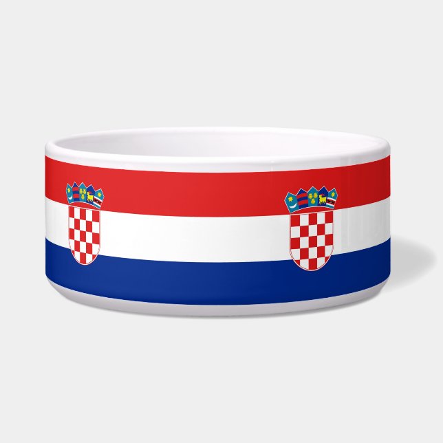 Kroatische vlag Pet Bowl Voerbakje (Links)