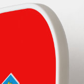 Kroatische vlag pickleball paddle (Links Detail)