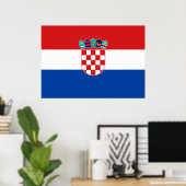 Kroatische vlag poster (Thuiskantoor)