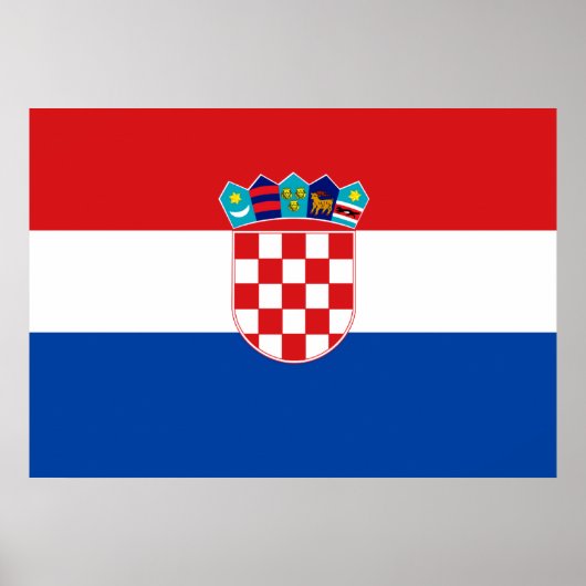 Kroatische vlag poster (Voorkant)