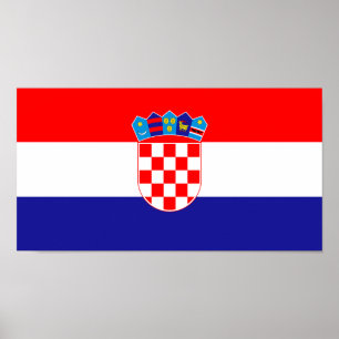 Kroatische vlag poster
