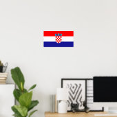 Kroatische vlag poster (Thuiskantoor)