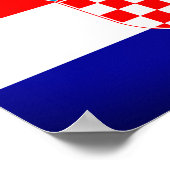Kroatische vlag poster (Hoek)