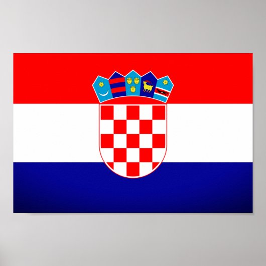 Kroatische vlag poster (Voorkant)