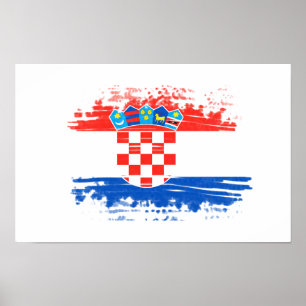 Kroatische vlag poster
