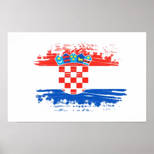 Kroatische vlag poster (Voorkant)