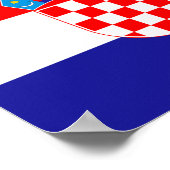 Kroatische vlag poster (Hoek)
