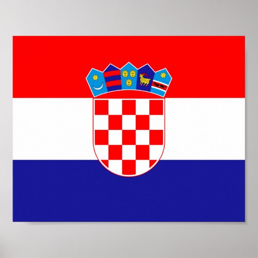 Kroatische vlag poster (Voorkant)