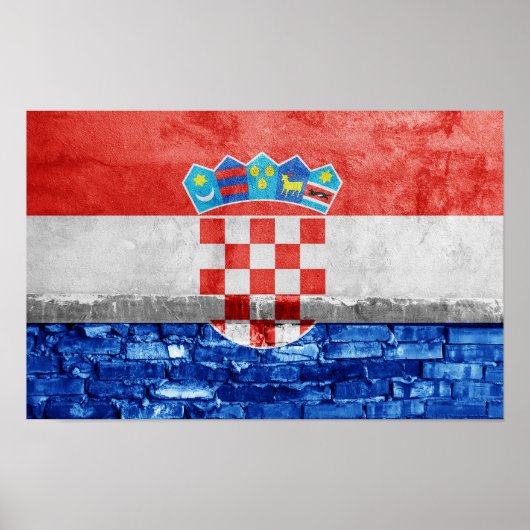 Kroatische vlag poster (Voorkant)