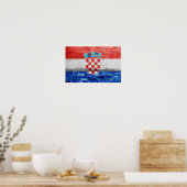 Kroatische vlag poster (Keuken)