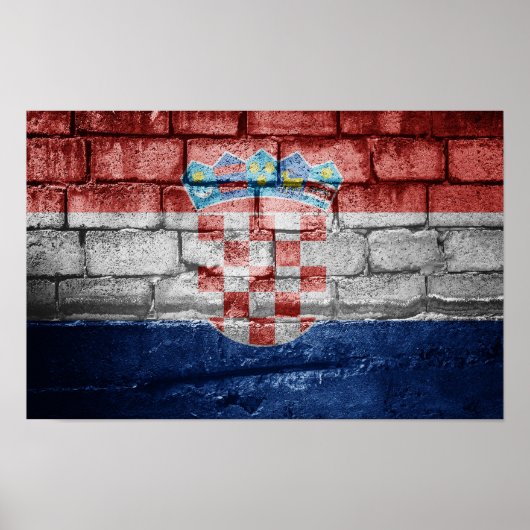 Kroatische vlag poster (Voorkant)