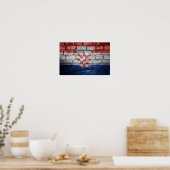 Kroatische vlag poster (Keuken)