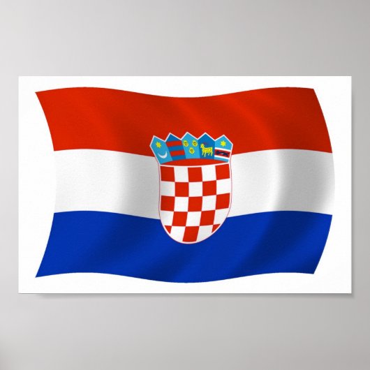 Kroatische vlag Poster afdrukken (Voorkant)
