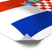 Kroatische vlag Poster afdrukken (Hoek)