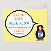 Kroatische vlag Pratende mevrouw Penguin gepersona Aankondigingskaart (Voorkant)