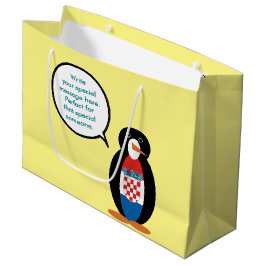 Kroatische vlag Pratende mevrouw Penguin gepersona Groot Cadeauzakje