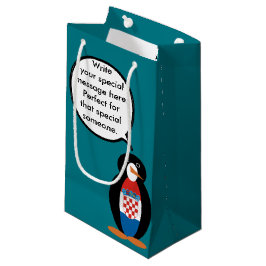 Kroatische vlag Pratende mevrouw Penguin gepersona Klein Cadeauzakje