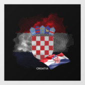 Kroatische vlag raamsticker (Vel)