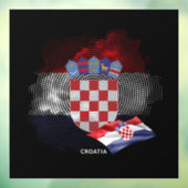 Kroatische vlag raamsticker (Vel 3)