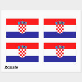 Kroatische vlag rechthoekige sticker (Vel)