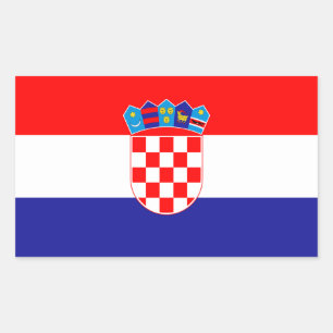 Kroatische vlag rechthoekige sticker
