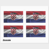 Kroatische vlag rechthoekige sticker (Vel)