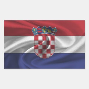 Kroatische vlag rechthoekige sticker