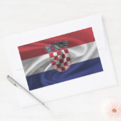 Kroatische vlag rechthoekige sticker (Envelop)