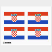 Kroatische vlag rechthoekige sticker (Vel)